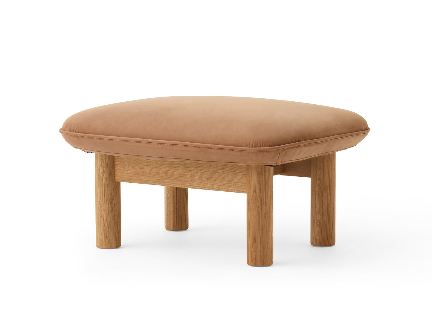 Brasilia Ottoman / Oiled Oak / Dunes Camel by Menu