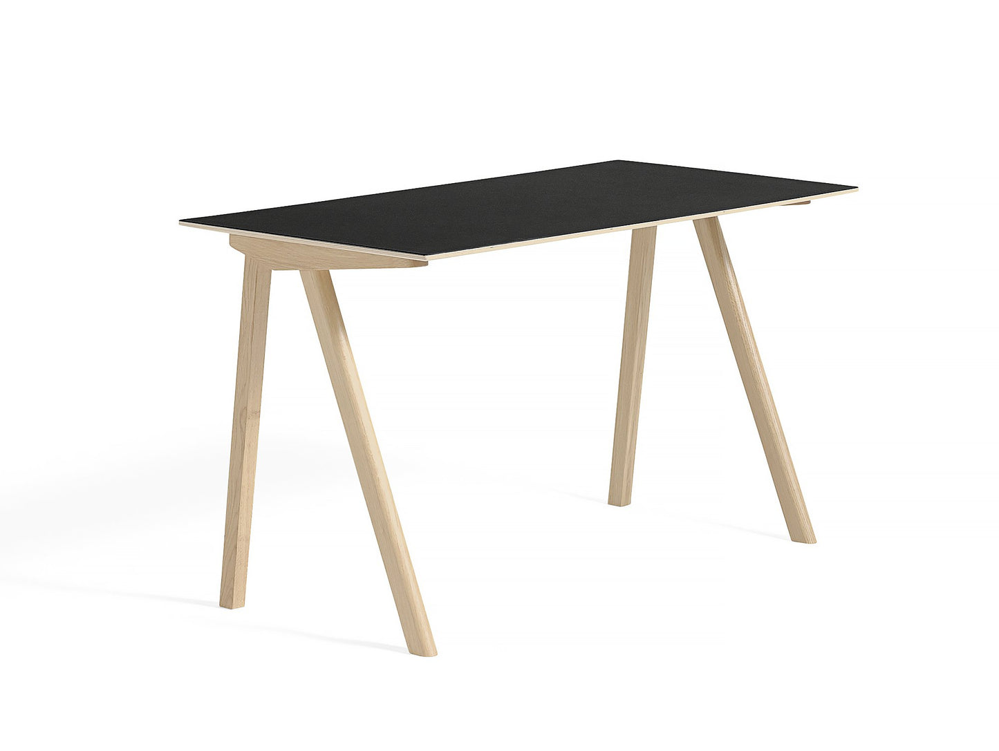 Copenhague Desk CPH90 by HAY - Black Linoleum / Matt Lacquered Oak