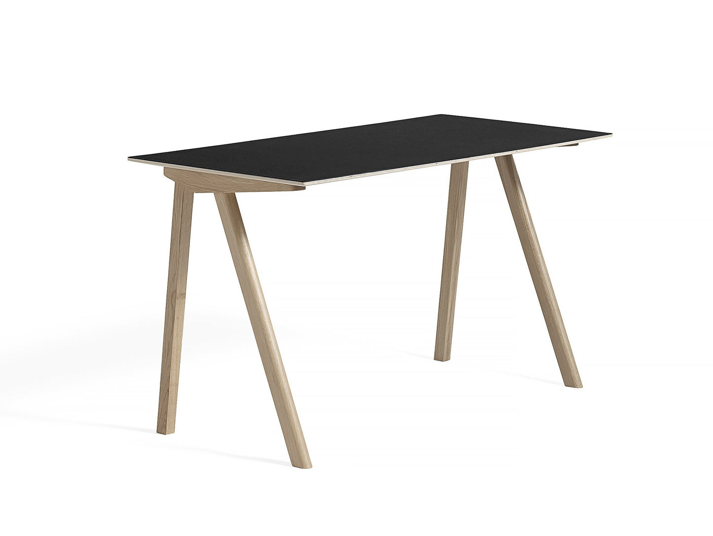 Copenhague Desk CPH90 by HAY - Black Linoleum / Soaped Oak