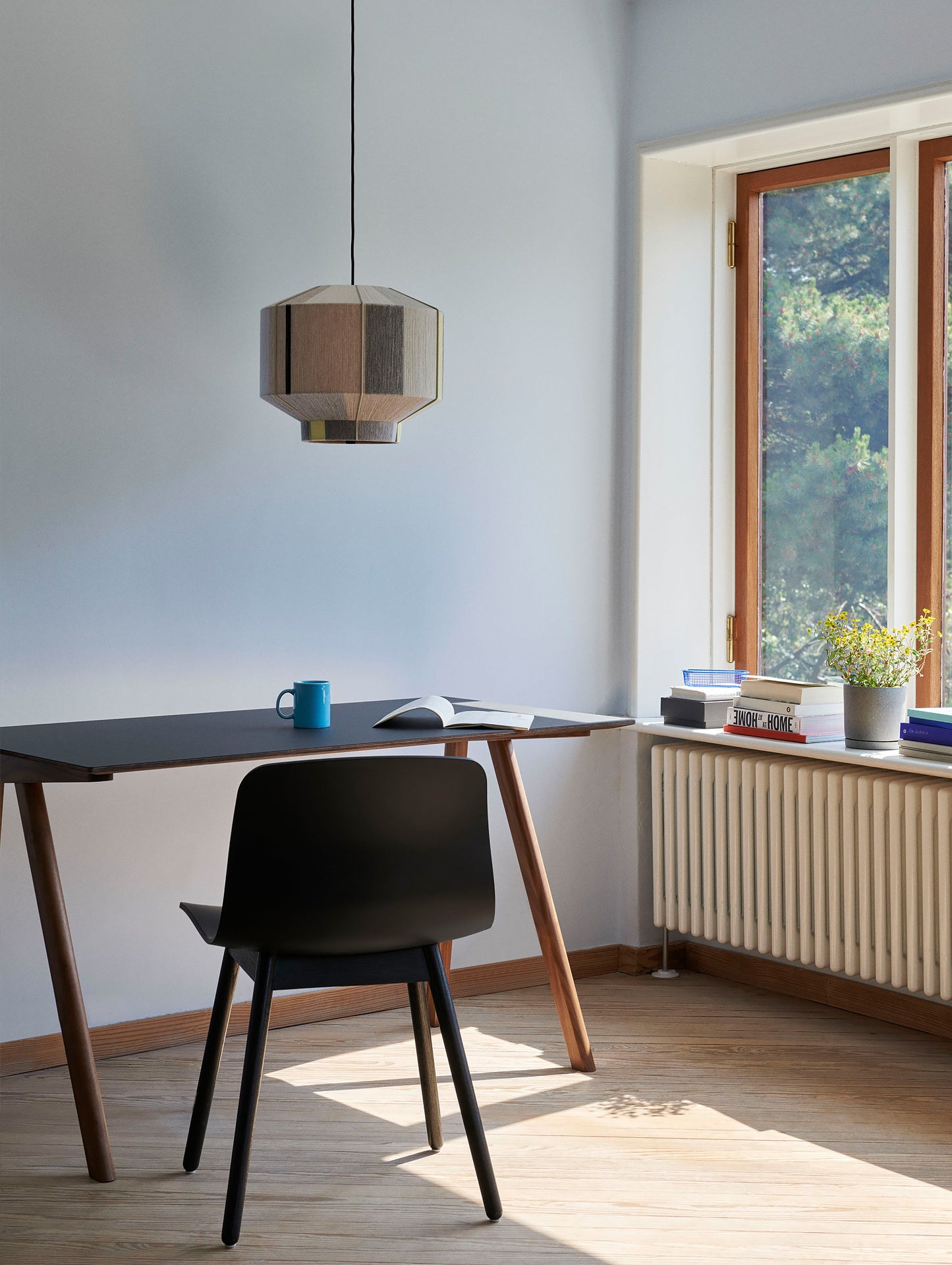 Copenhague Desk CPH90 by HAY - Dark Grey Linoleum / Water Based Lacquered Walnut