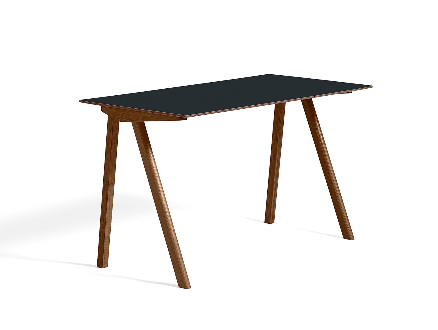 Copenhague Desk CPH90 by HAY - Dark Grey Linoleum / Water Based Lacquered Walnut