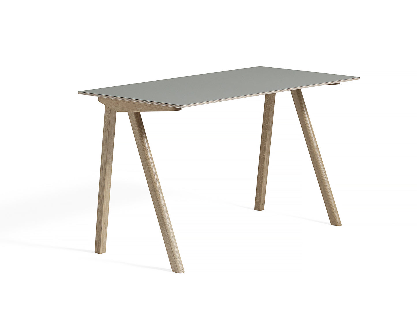Copenhague Desk CPH90 by HAY - Grey Linoleum / Soaped Oak
