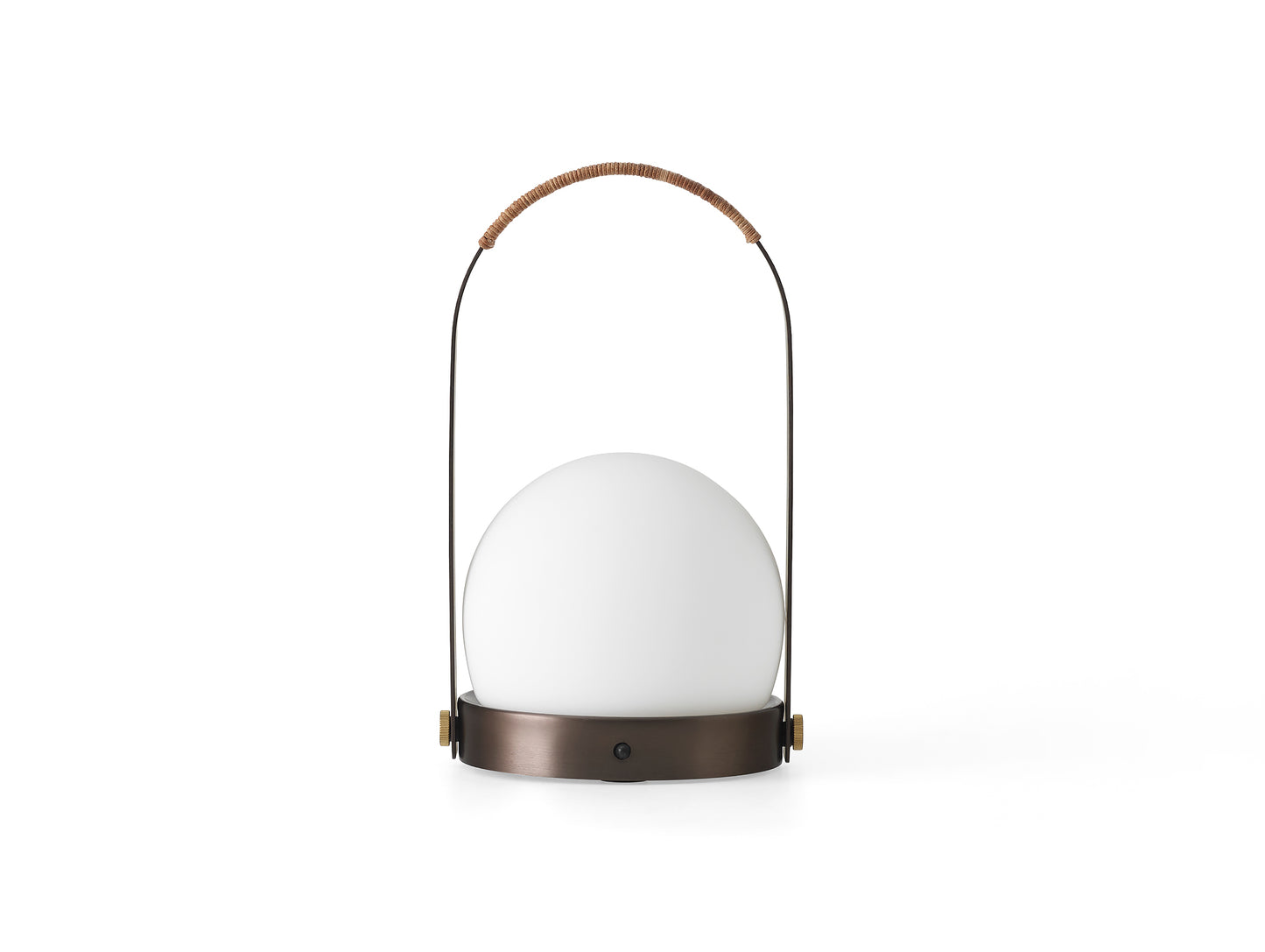 Carrie Lamp - Bronzed Brass, Leather - Menu