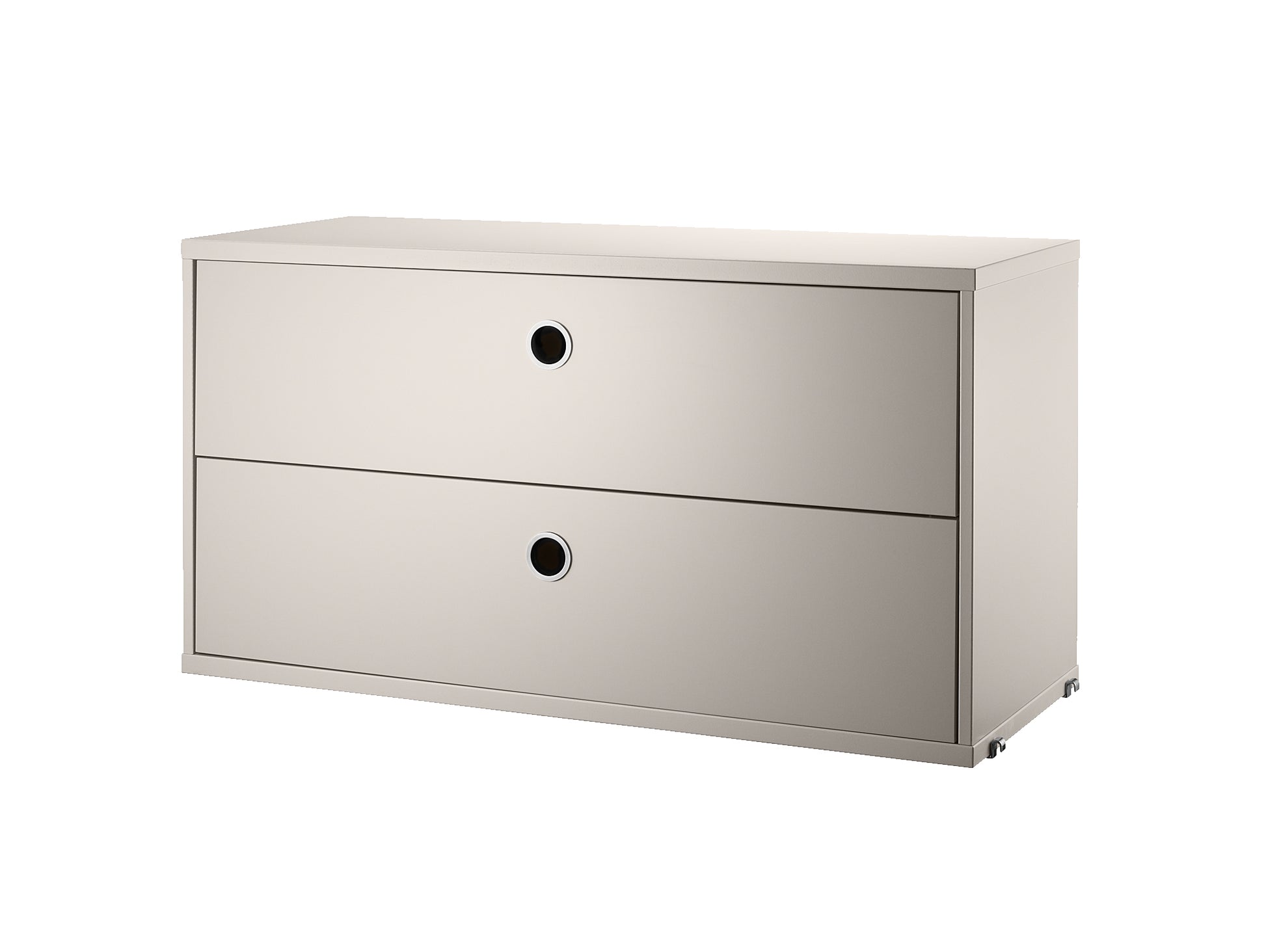 String Chest with 2 Drawers - Beige / 78 x 30