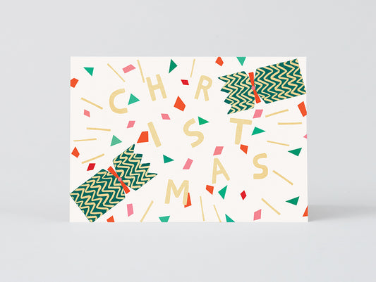 'Christmas Cracker' Foiled Greetings Card by Wrap