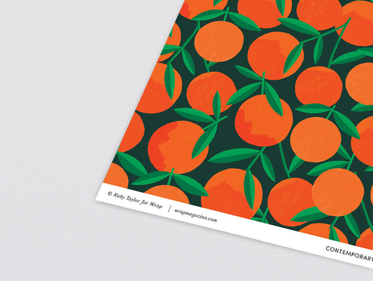 Clementines Wrapping Paper - x 3 Sheets by Wrap