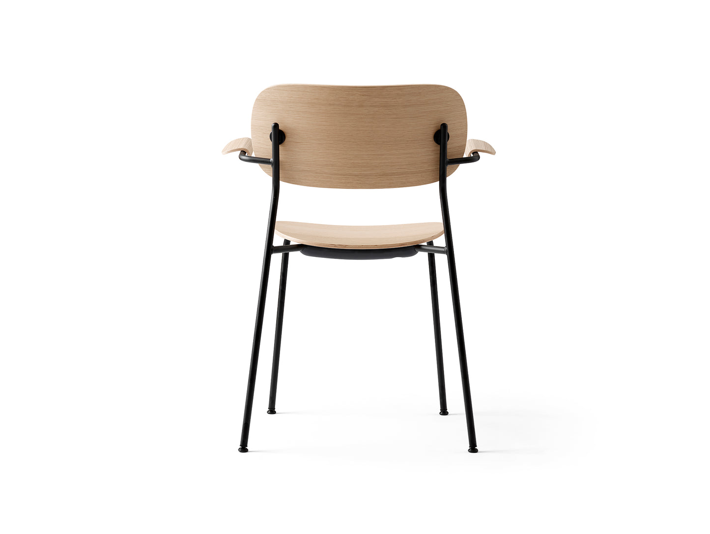 Co Dining Chair by Menu - With Armrest / Black Powder Coated Steel / Natural Oak