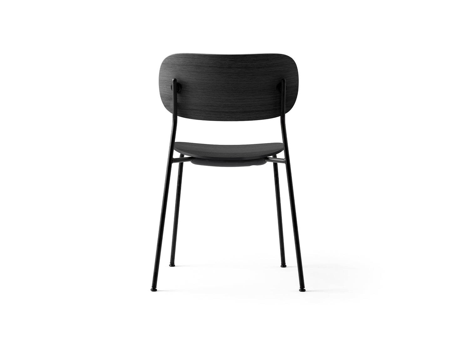 Co Dining Chair by Menu - Without Armrest / Black Powder Coated Steel / Black Oak