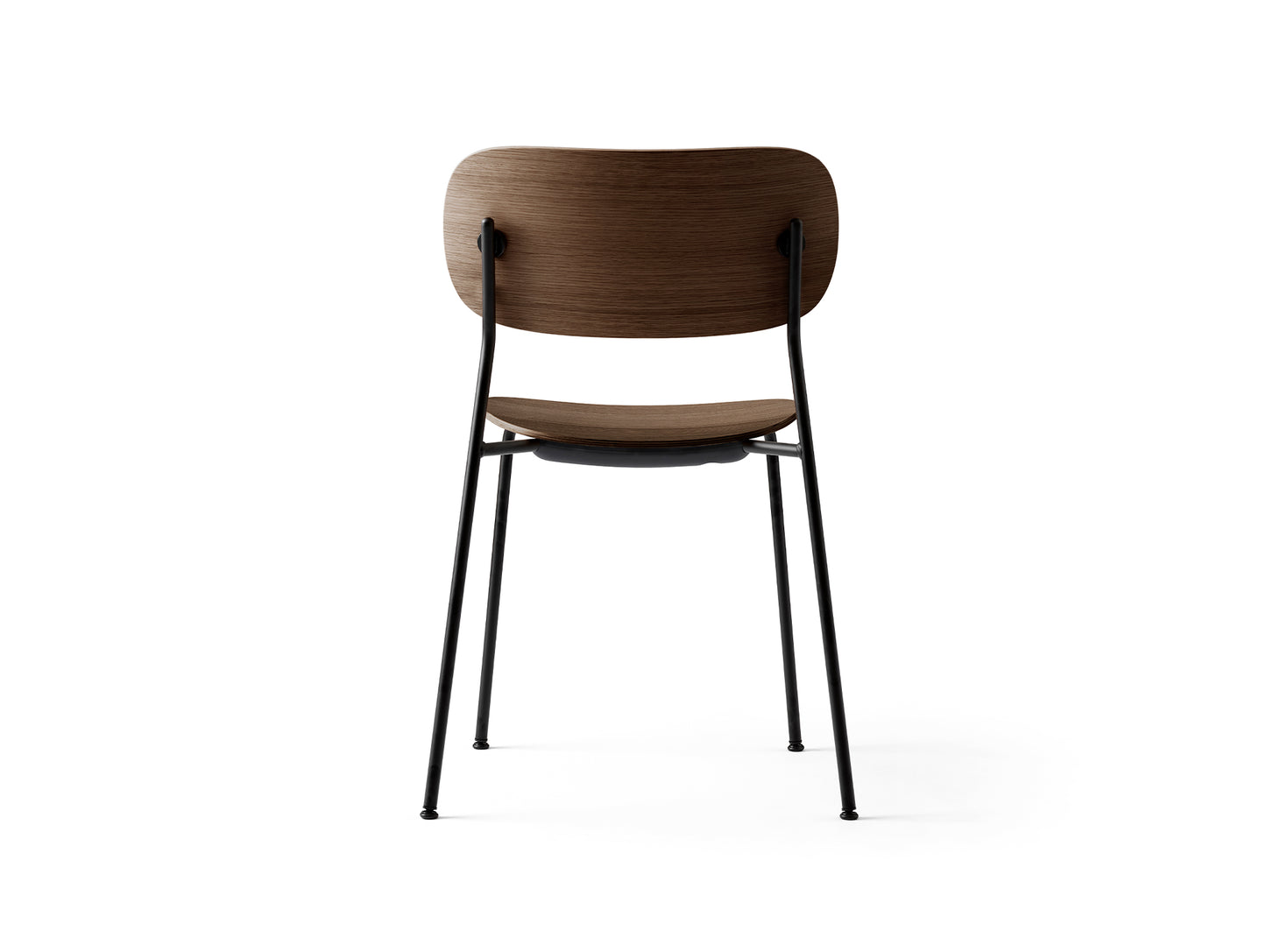 Co Dining Chair by Menu - Without Armrest / Black Powder Coated Steel / Dark Oak