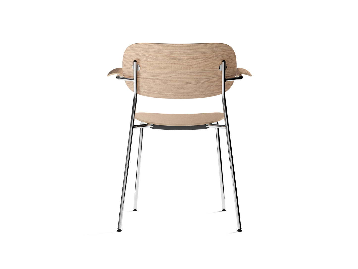 Co Dining Chair by Menu - With Armrest / Chromed Steel / Natural Oak