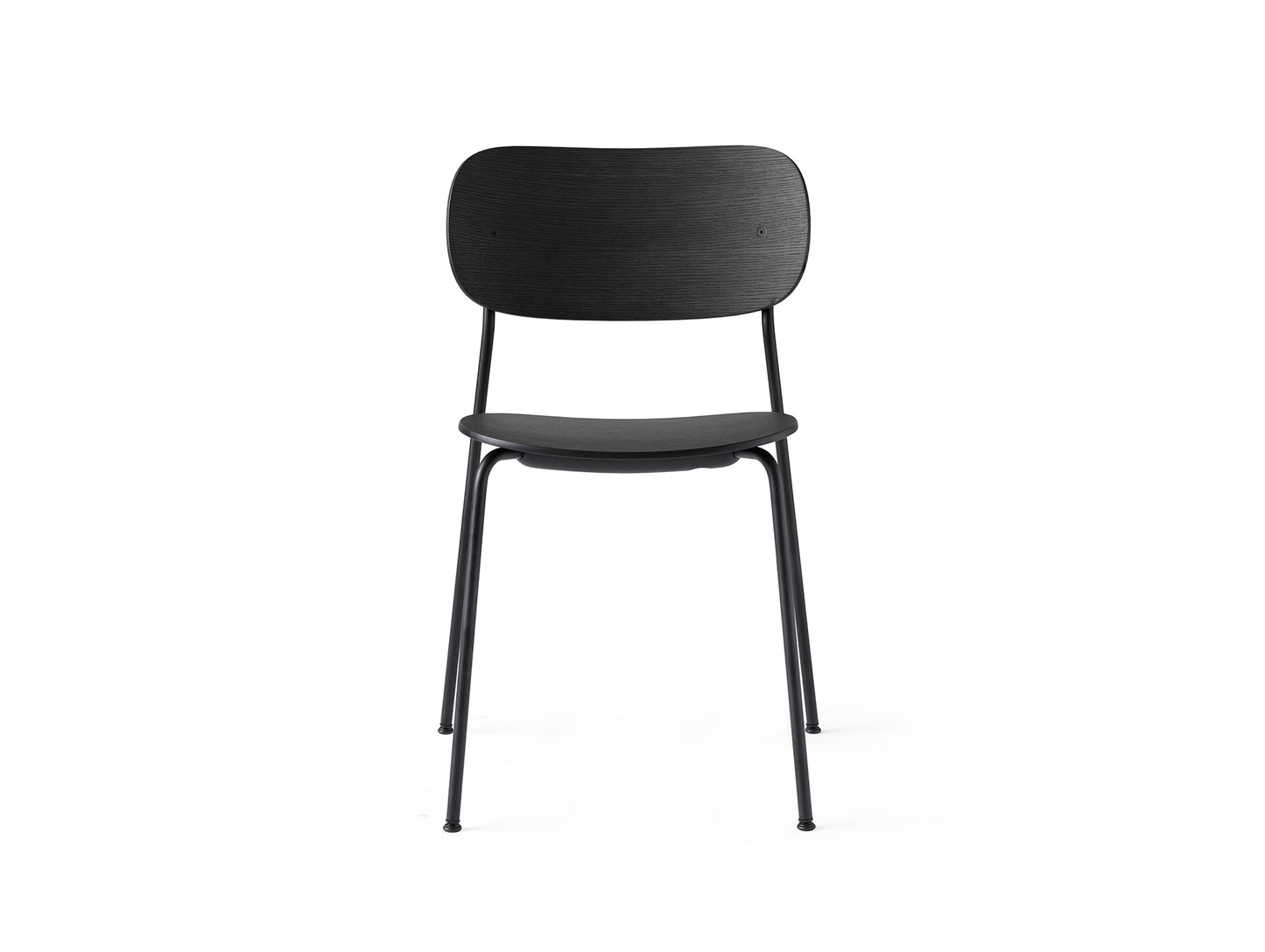 Co Dining Chair by Menu - Without Armrest / Black Powder Coated Steel / Black Oak