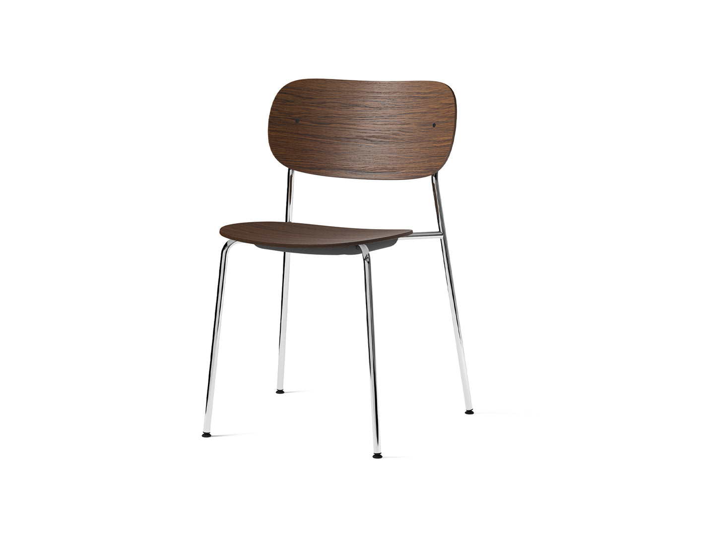 Co Dining Chair by Menu - Without Armrest / Chromed Steel / Dark  Oak