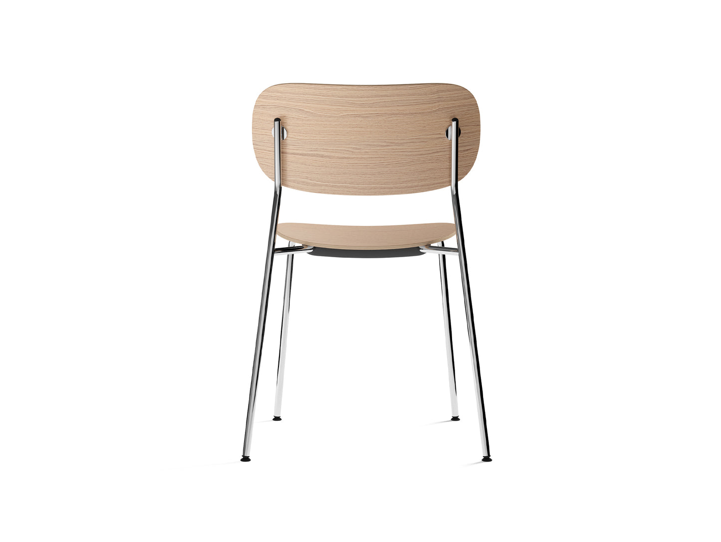 Co Dining Chair by Menu - Without Armrest / Chromed Steel / Natural Oak