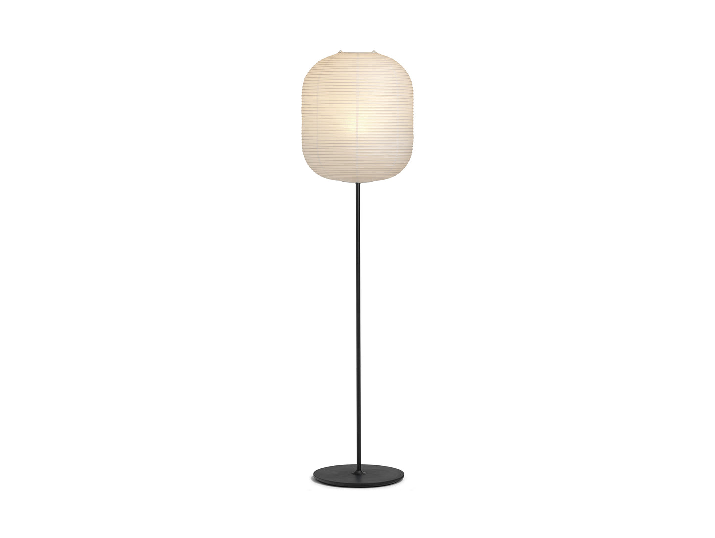 Common Floor Lamp by HAY - Oblong / Soft Black Stem / Black Steel Base