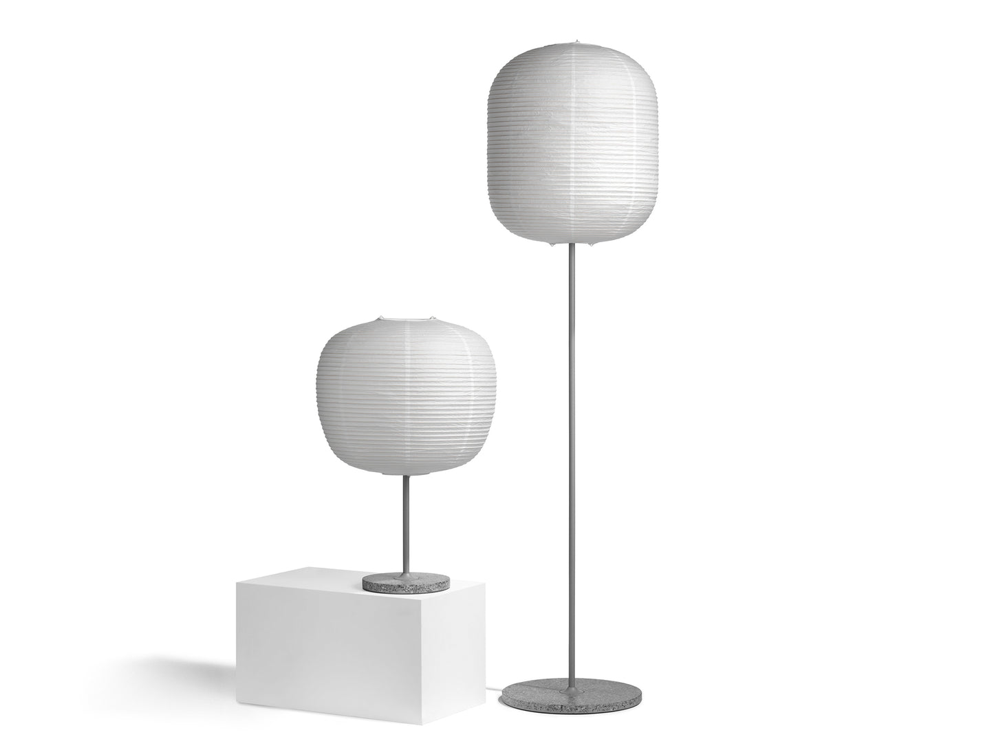 Common Floor Lamp by HAY - Summit Grey Stem / Grey Terrazzo Base