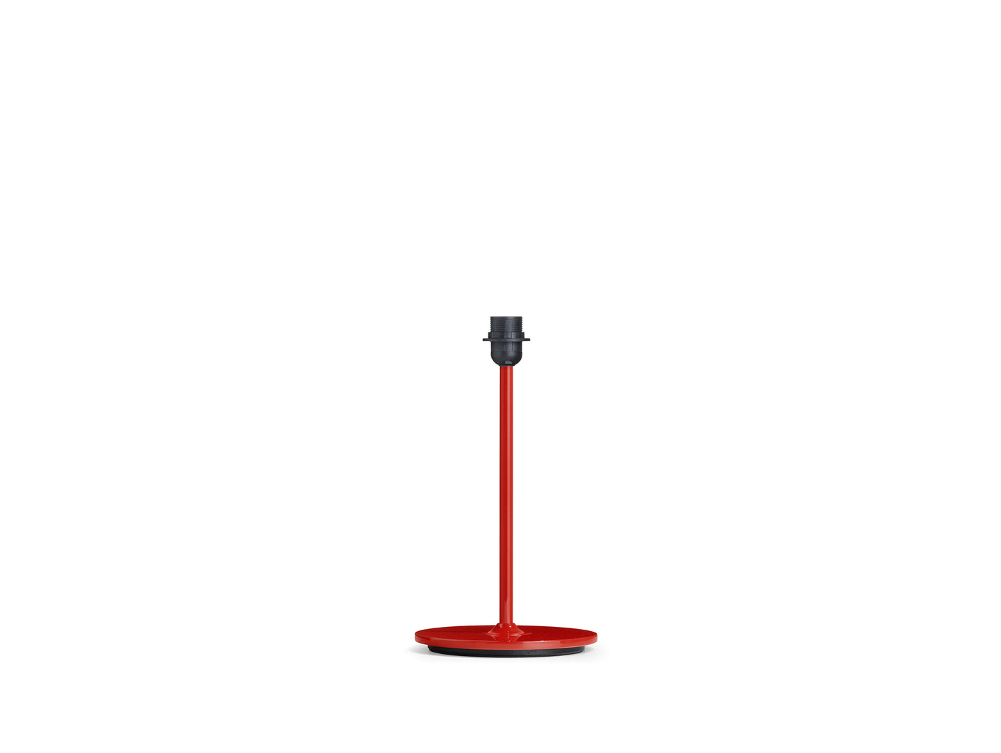 Common Table Lamp by HAY - Peach Shade / Signal Red Stem / Signal Red Steel Base