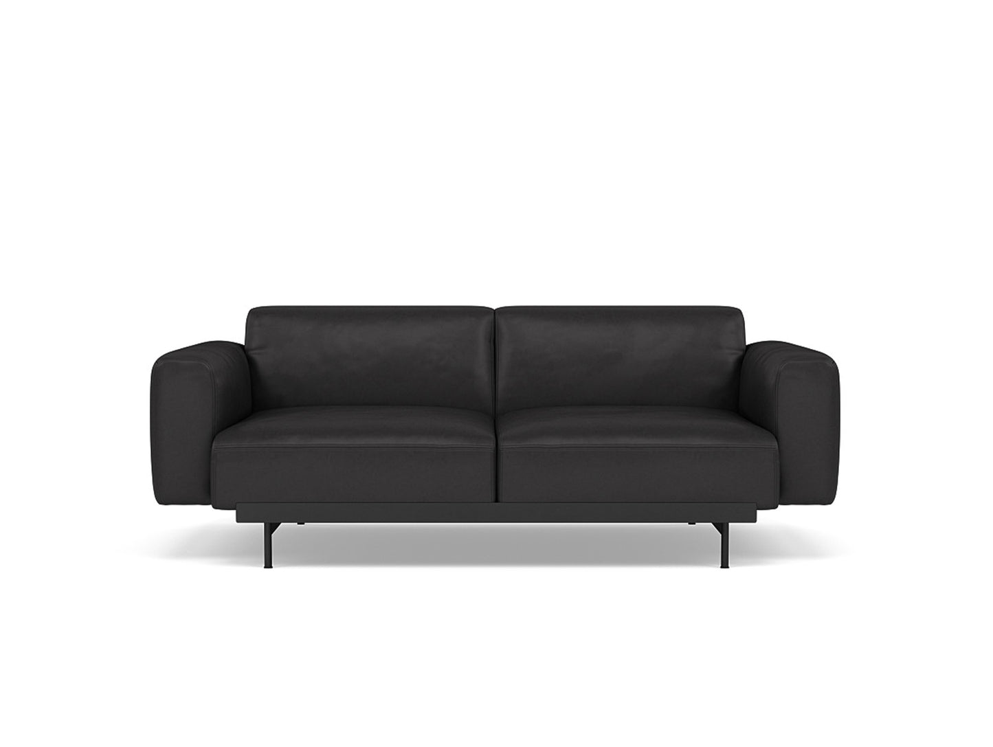 In Situ 2-Seater Modular Sofa by Muuto - Configuration 1 / Refine Leather Black