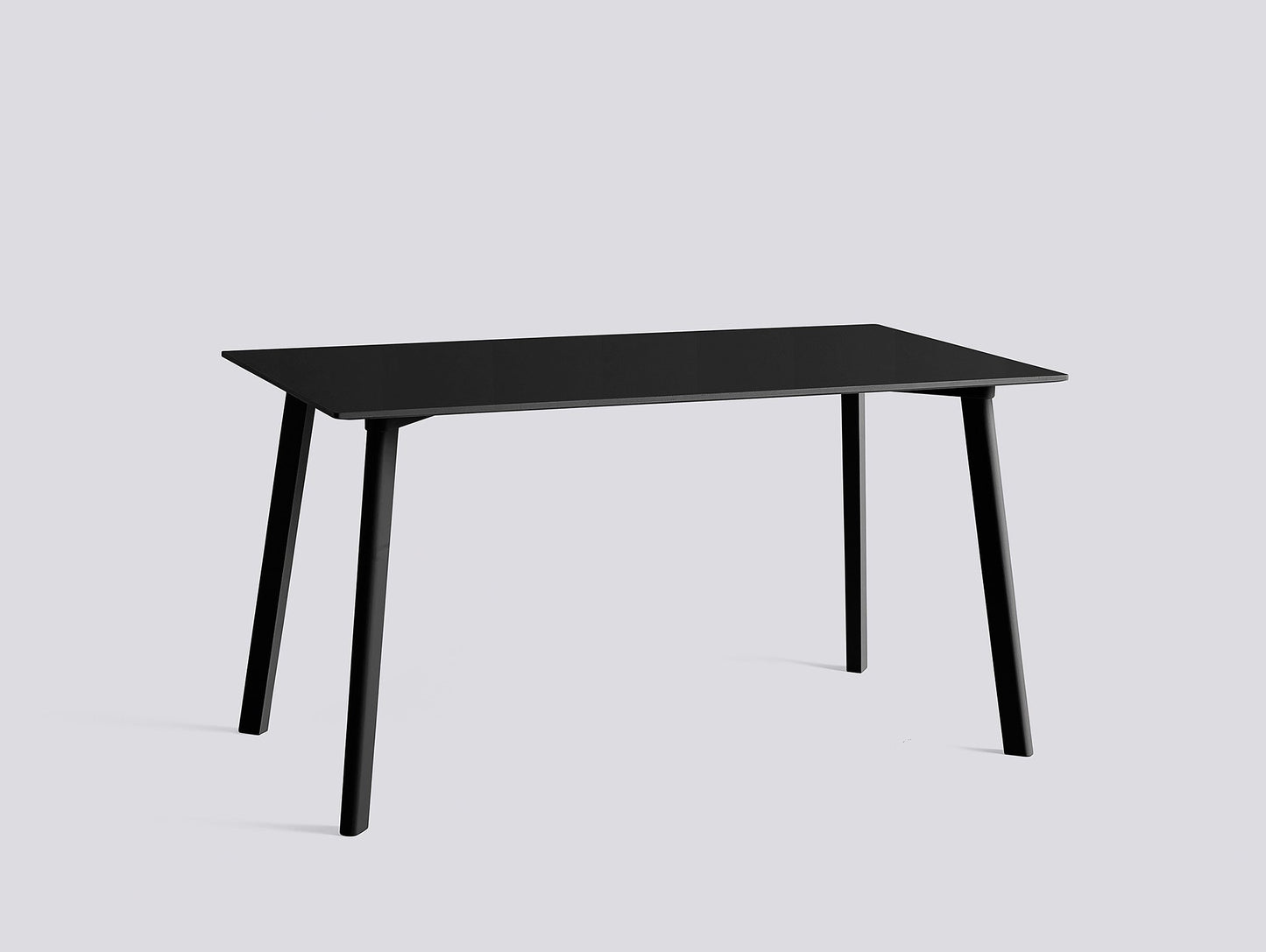 Copenhague Deux Table CPH 210 by HAY - 140x75 cm / Ink Black Lacquered Beech (Water-Based) / Ink Black Laminate