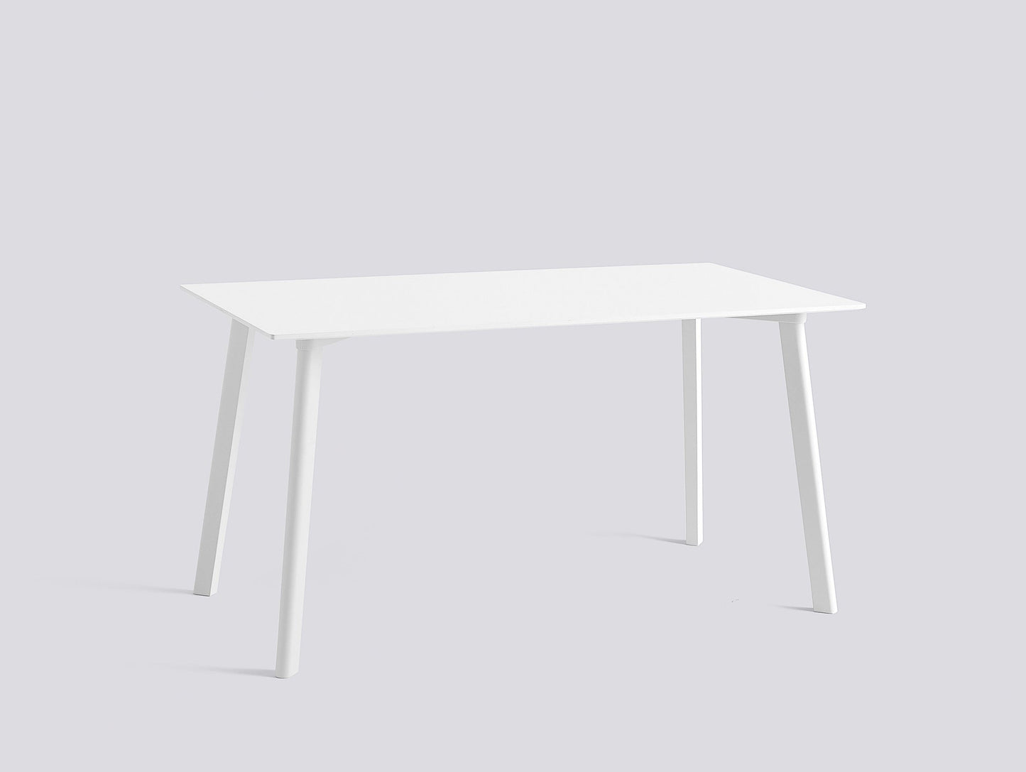 Copenhague Deux Table CPH 210 by HAY - 140x75 cm / Pearl White Lacquered Beech (Water-Based) / Pearl White Laminate