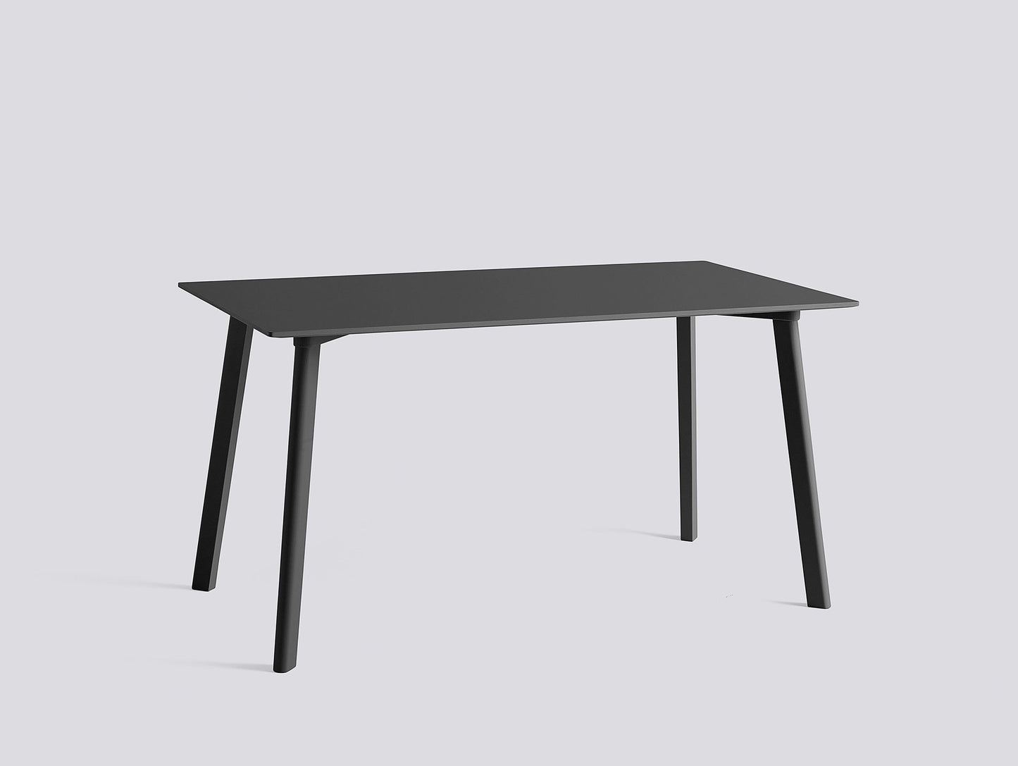 Copenhague Deux Table CPH 210 by HAY - 140x75 cm / Stone Grey Lacquered Beech (Water-Based) / Stone Grey Laminate