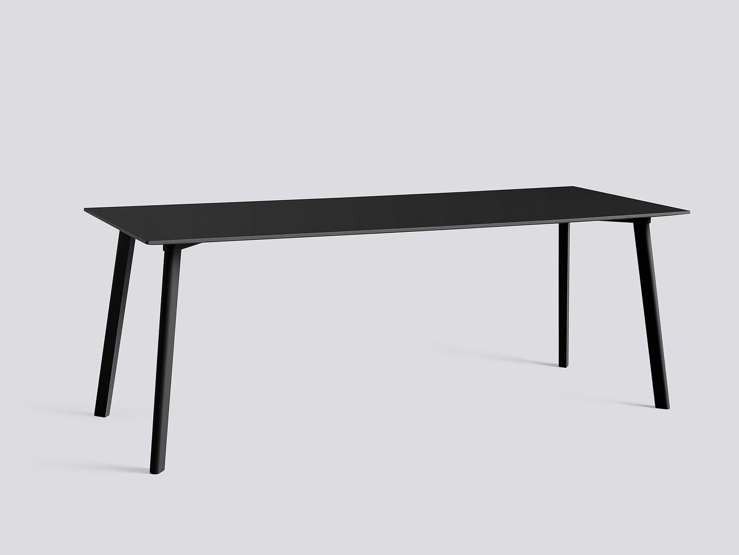 Copenhague Deux Table CPH 210 by HAY - 200x75 cm / Ink Black Lacquered Beech (Water-Based) / Ink Black Laminate