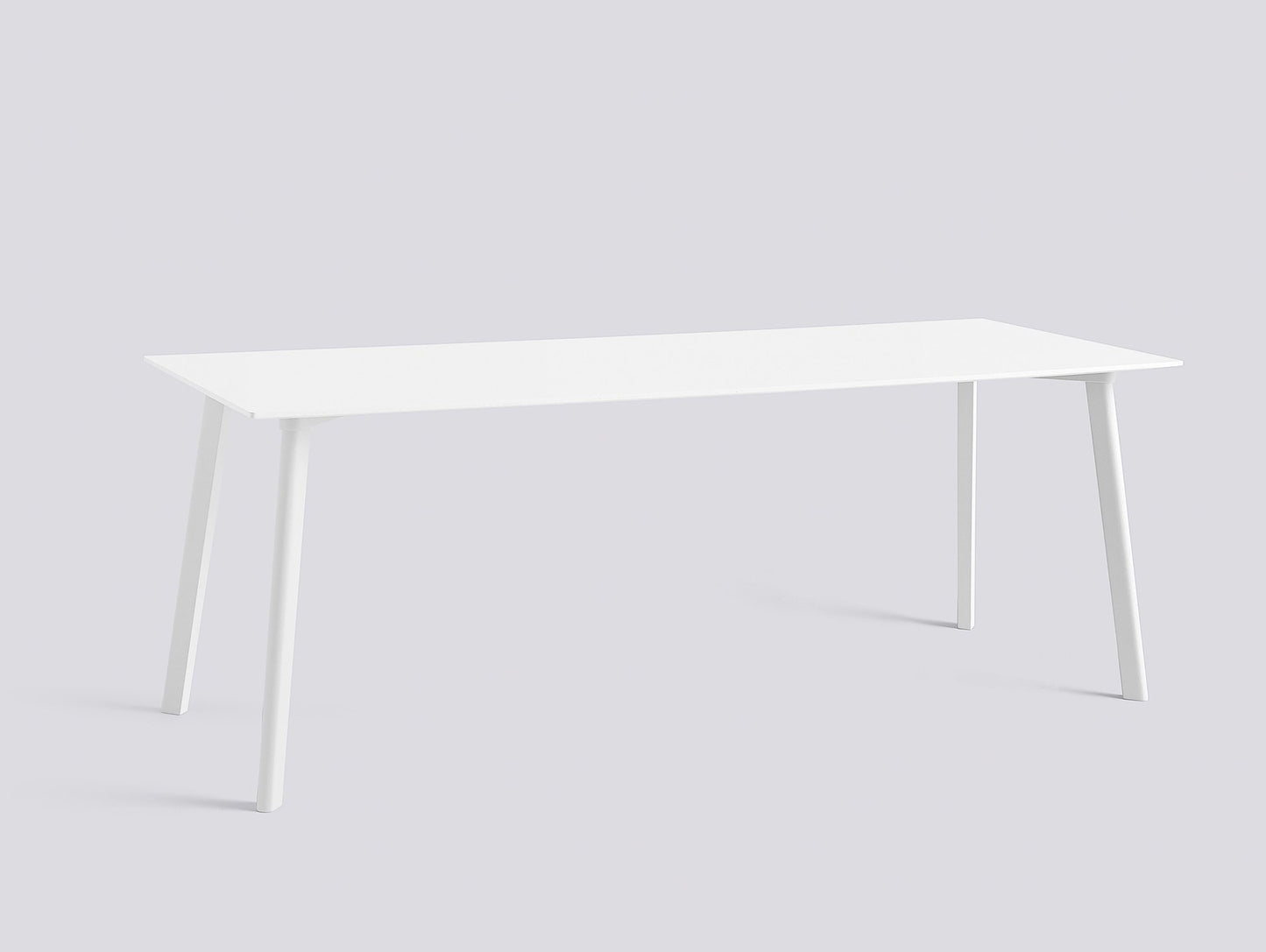 Copenhague Deux Table CPH 210 by HAY - 200x75 cm / Pearl White Lacquered Beech (Water-Based) / Pearl White Laminate