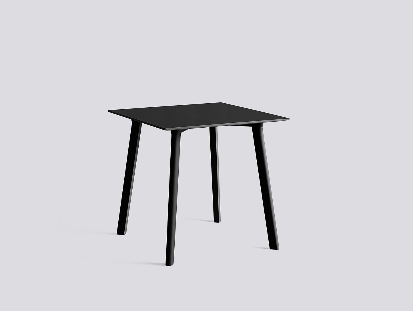 Copenhague Deux Table CPH 210 by HAY - 75x75 cm / Ink Black Lacquered Beech (Water-Based) / Ink Black Laminate