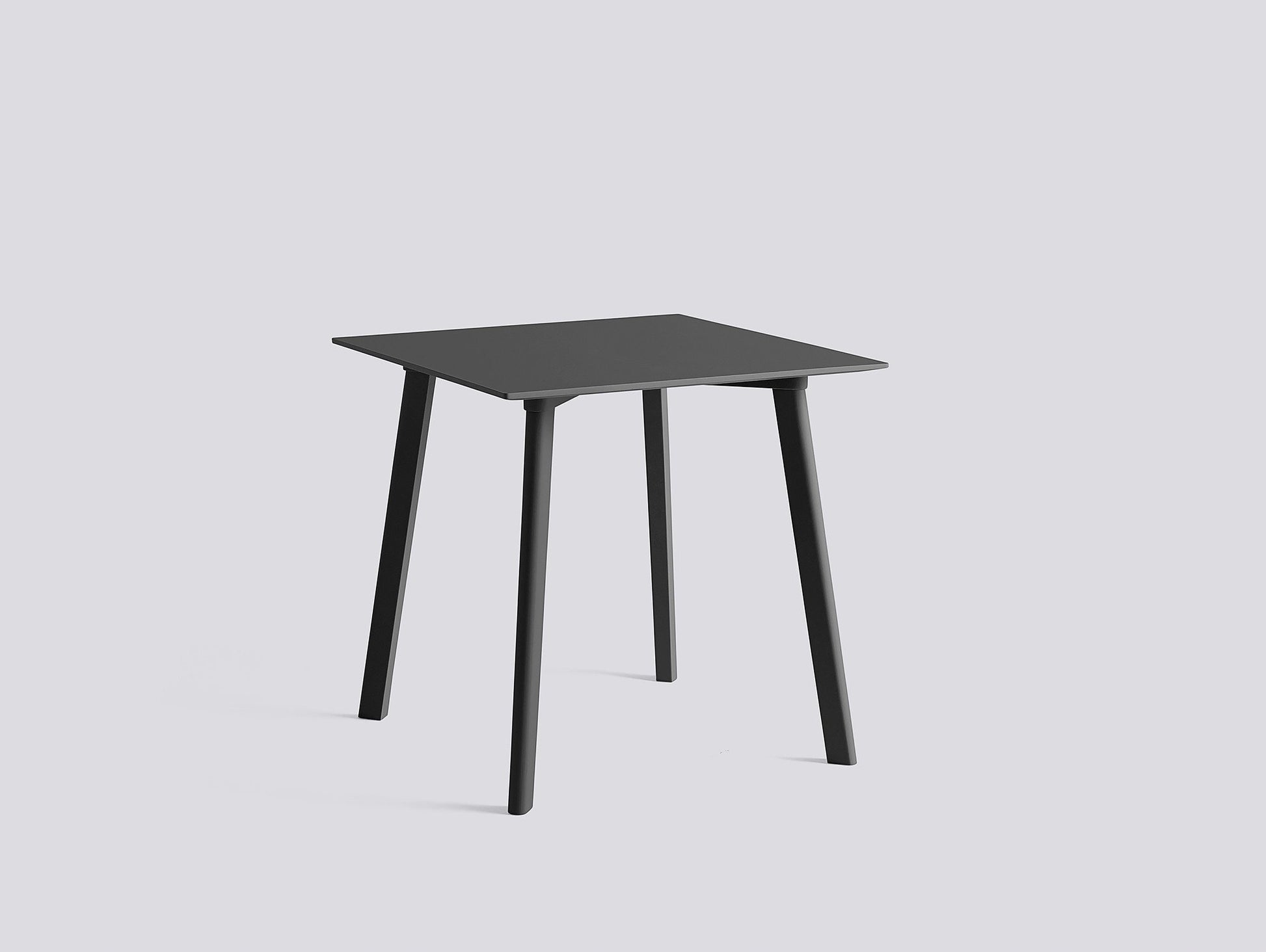 Copenhague Deux Table CPH 210 by HAY -  75x75 cm / Stone Grey Lacquered Beech (Water-Based) / Stone Grey Laminate