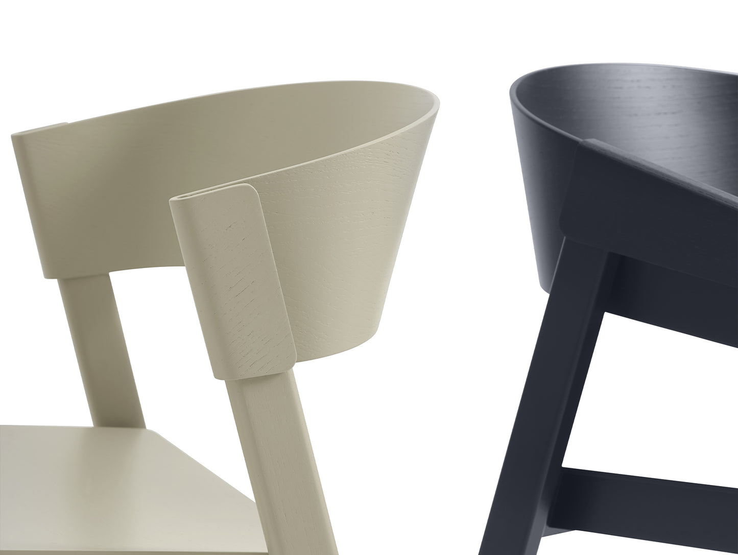 Cover Side Chair by Muuto - Dark beige / Midnight Blue