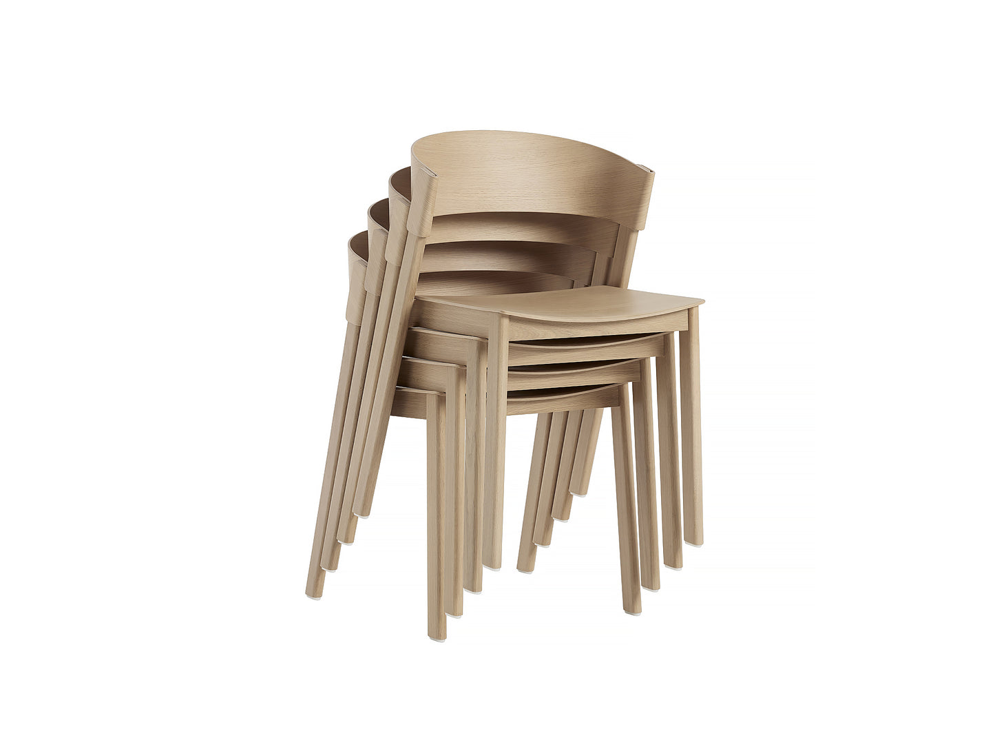 Natural Oak Cover Side Chair by Muuto