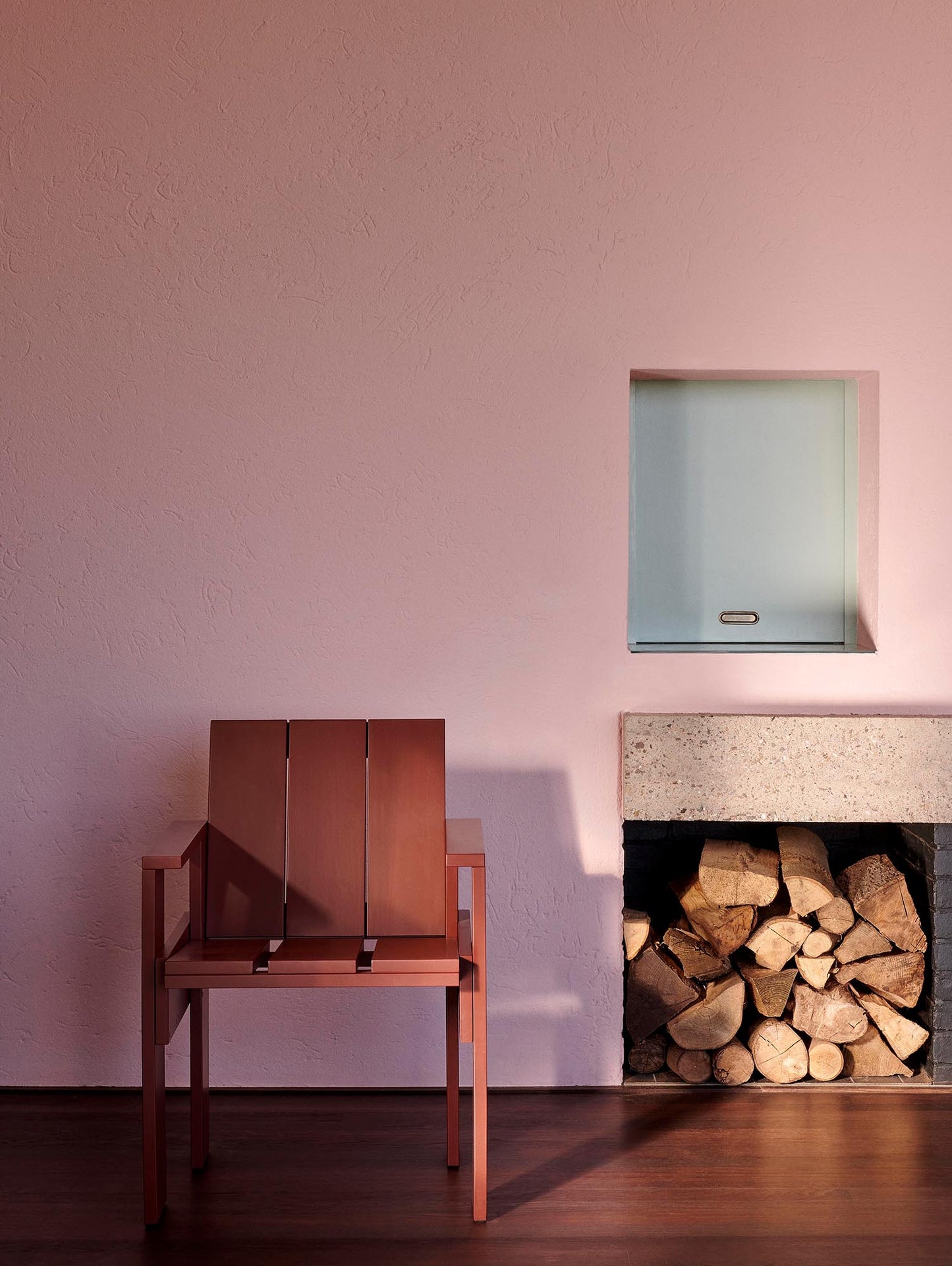 Crate Dining Chair in Iron Red by HAY