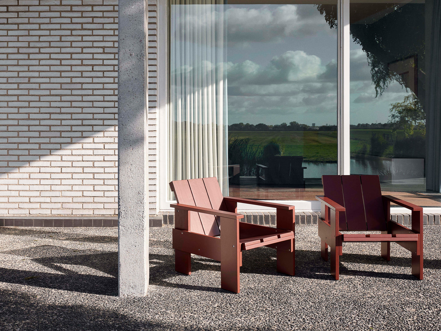 Crate Lounge Chair by HAY - Iron Red