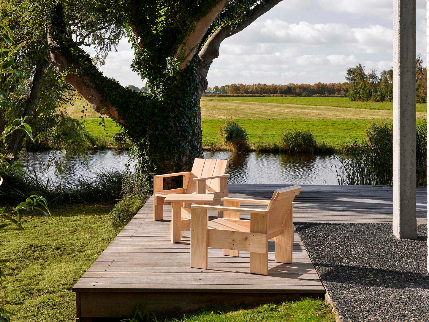 Crate Lounge Chair by HAY - Lacquered Pinewood