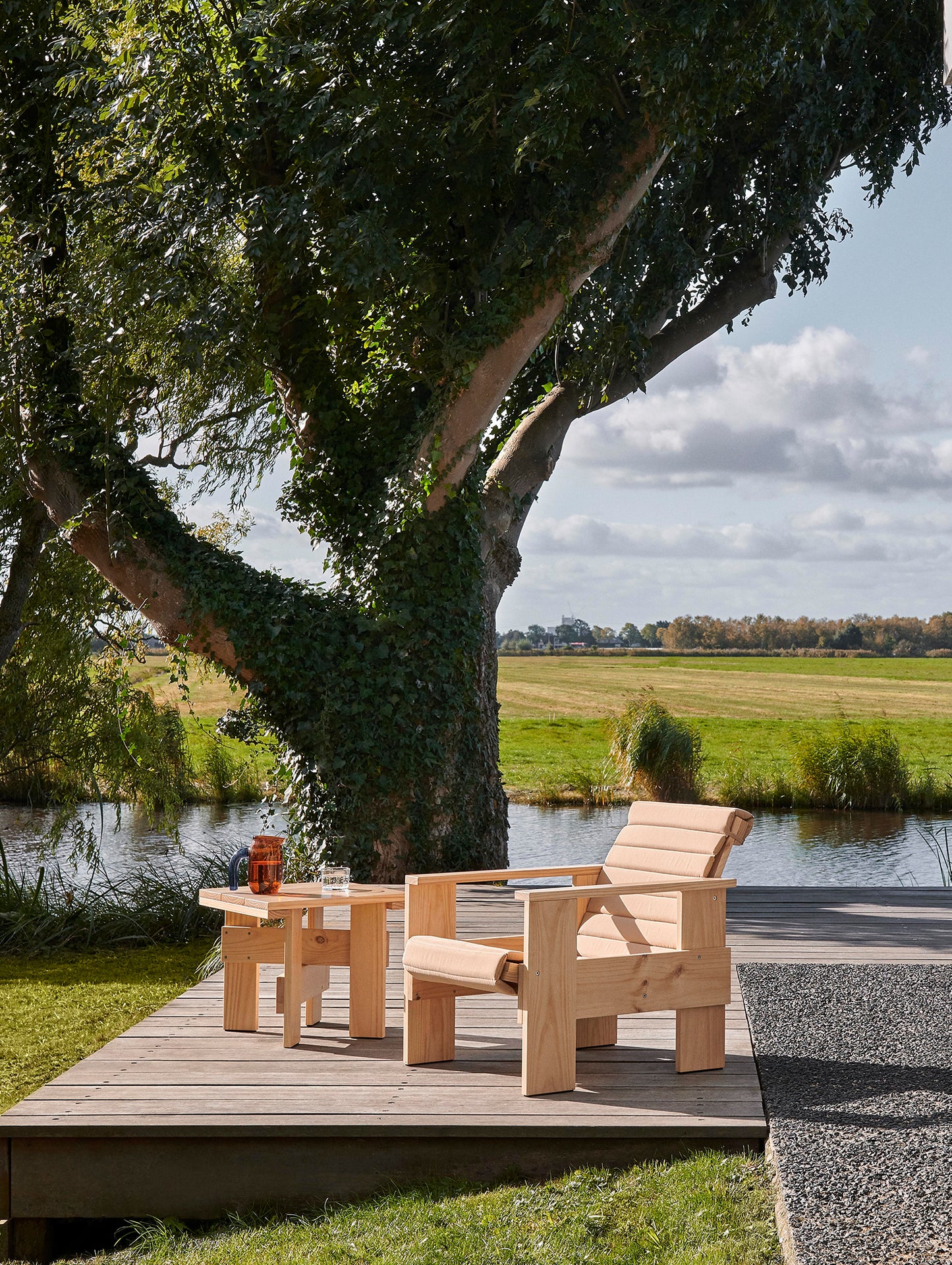 Crate Low Table by HAY - Lacquered Pinewood