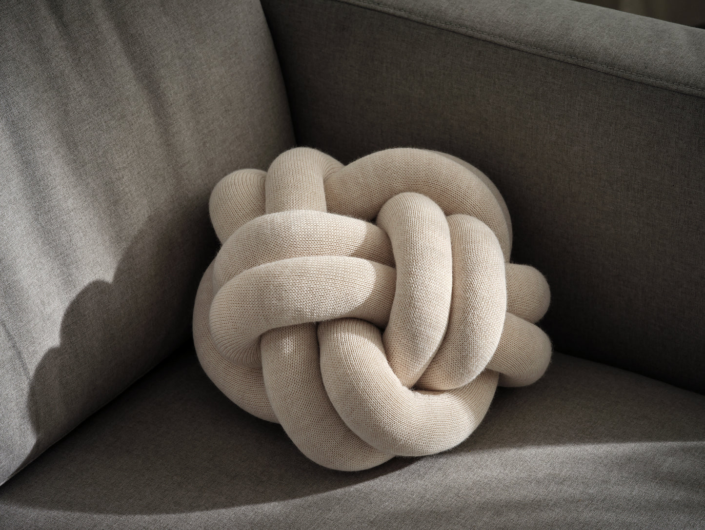 Cream Knot Cushion by Design House Stockholm