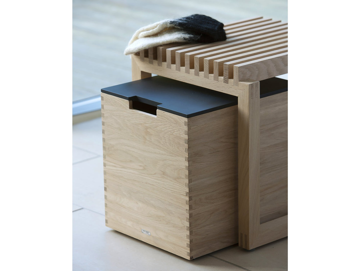 Untreated Oak Cutter Stool by Skagerak