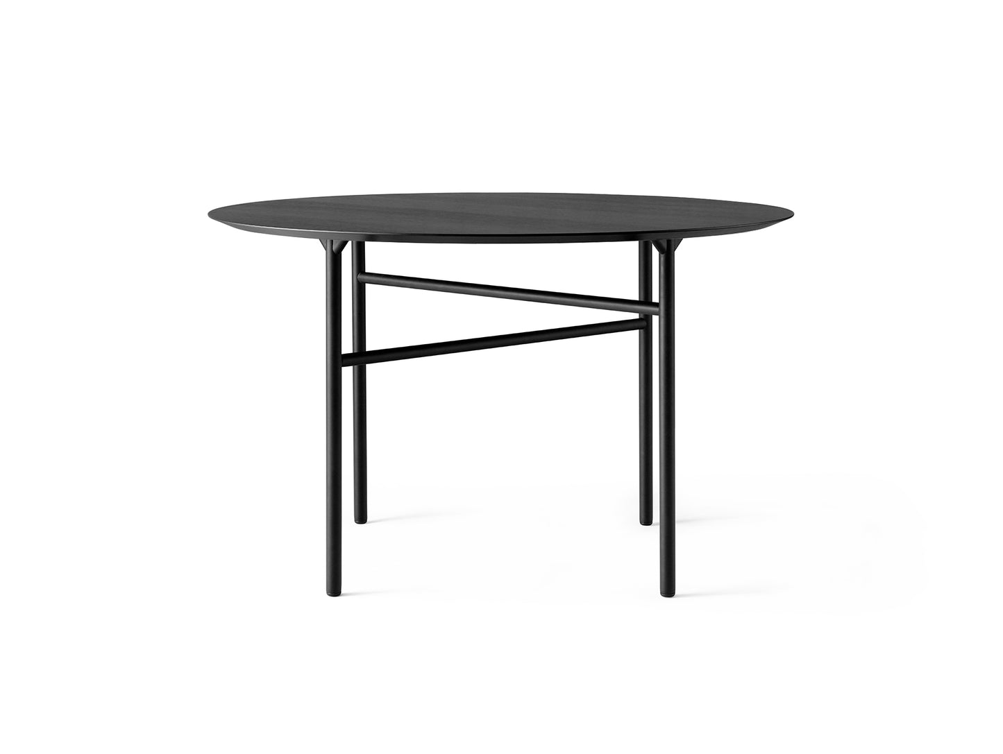 Snaregade Dining Table - Circle by Menu / D120 cm / Black Oak Veneer Tabletop / Black Steel Base