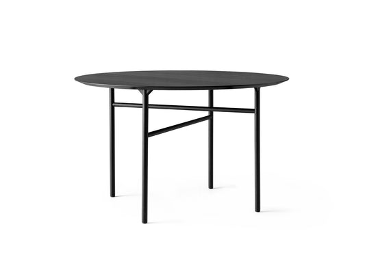 Snaregade Dining Table - Circle by Menu / D120 cm / Black Oak Veneer Tabletop / Black Steel Base