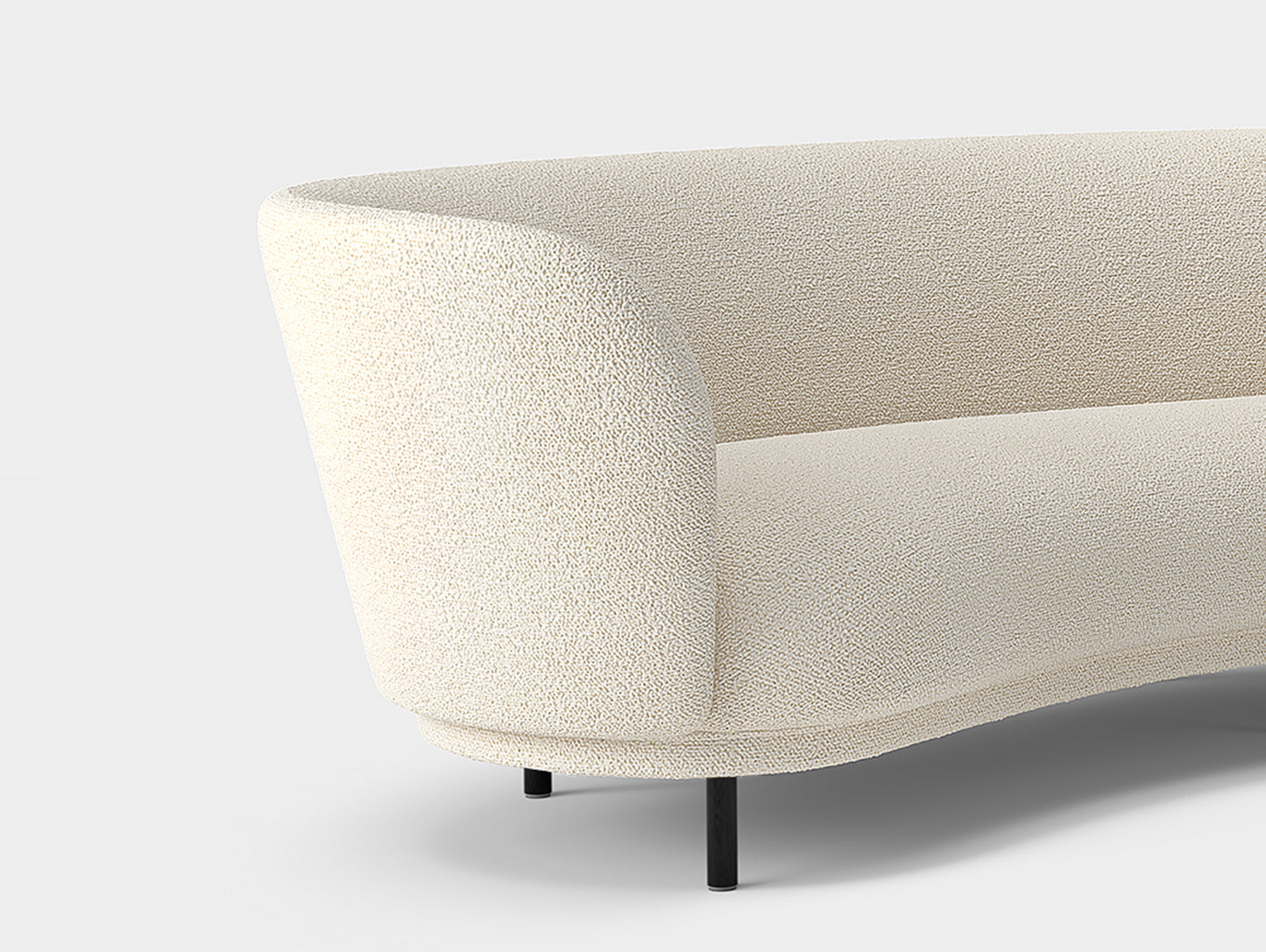 Dandy 4-Seater Sofa by Massproductions - Black Stained Oak Base / Storr Eggshell 1501