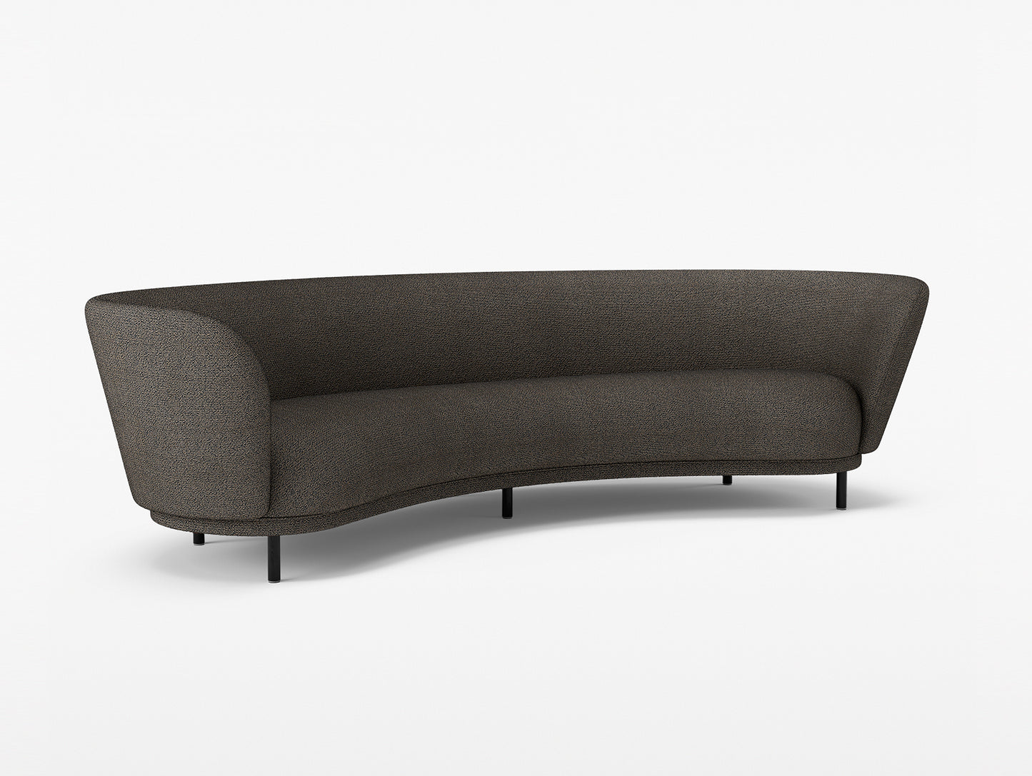 Dandy 4-Seater Sofa by Massproductions - Black Stained Oak / Safire 001