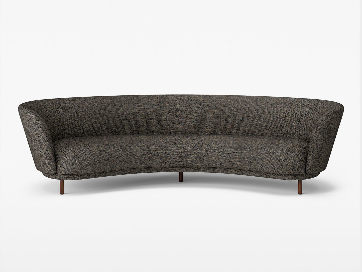 Dandy 4-Seater Sofa by Massproductions - Walnut Stained Beech / Safire 001