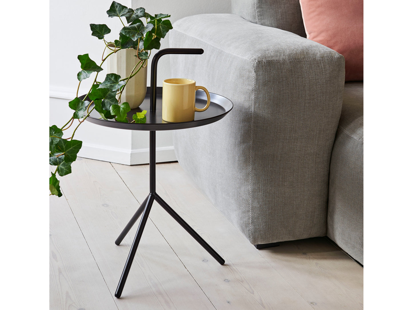 Black DLM Side Table by HAY