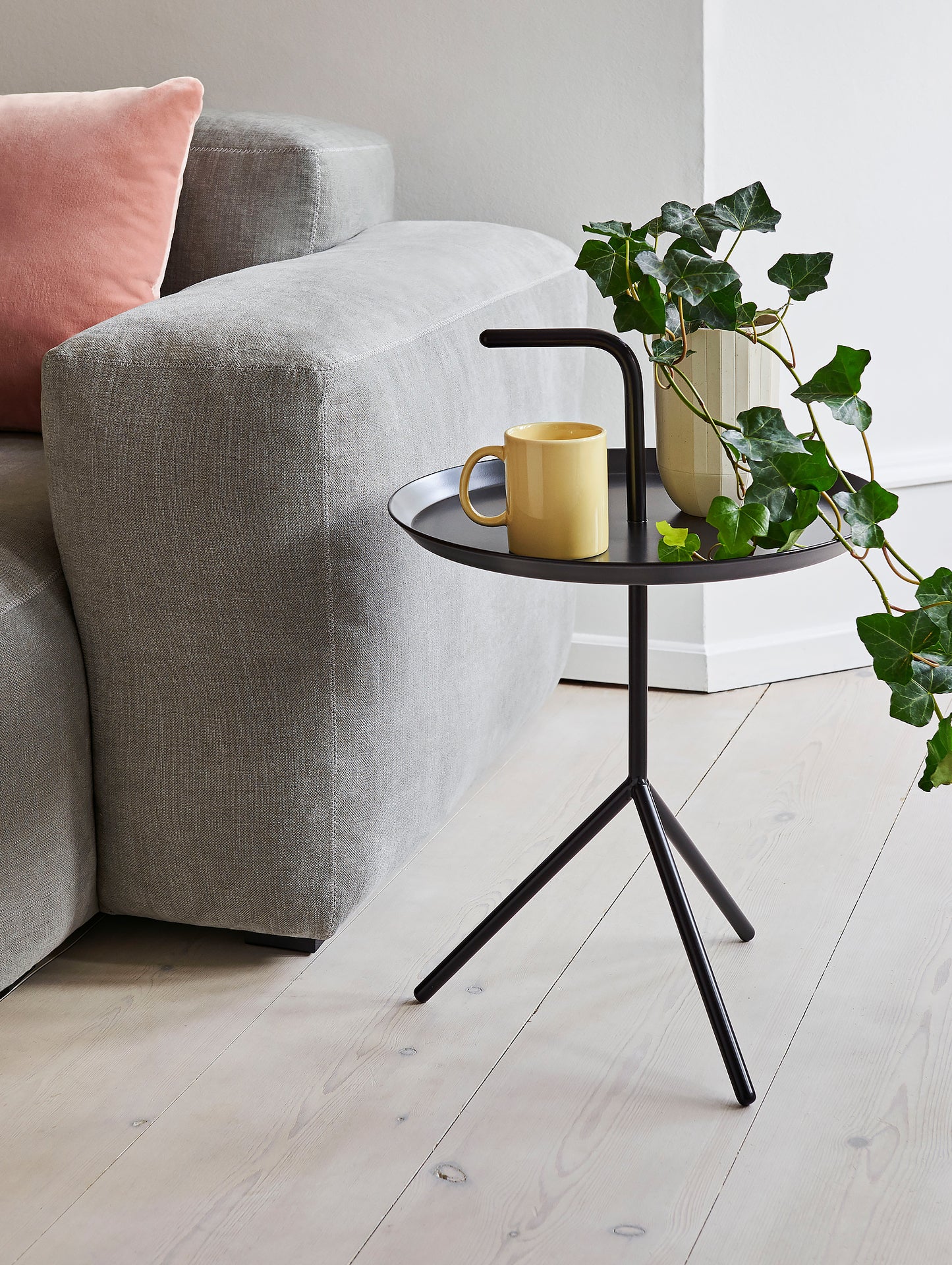 Black DLM Side Table by HAY