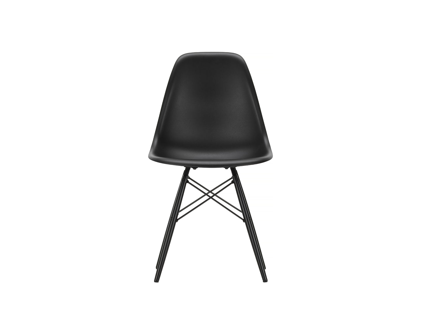 Vitra Eames DSW Plastic Side Chair - Deep Black 12