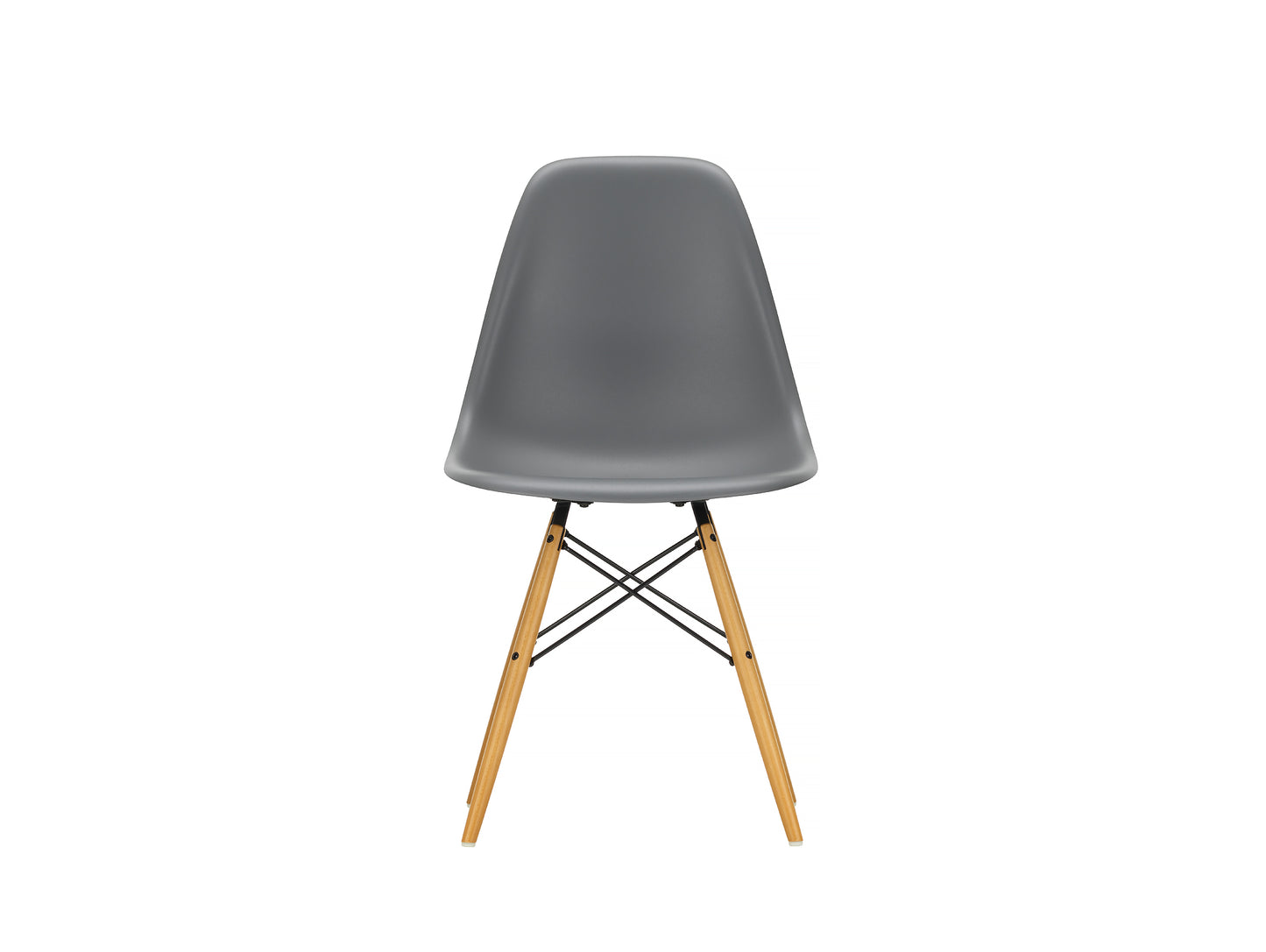 Vitra Eames DSW Plastic Side Chair - Granite Grey 56