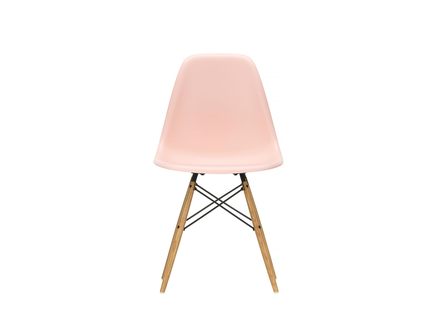 Vitra Eames DSW Plastic Side Chair - Pale Rose / Golden Ash