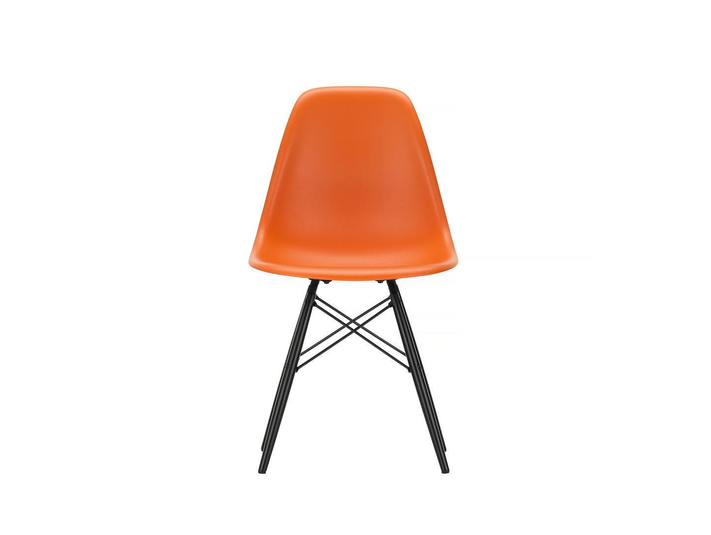 Vitra Eames DSW Plastic Side Chair - Rusty Orange 43