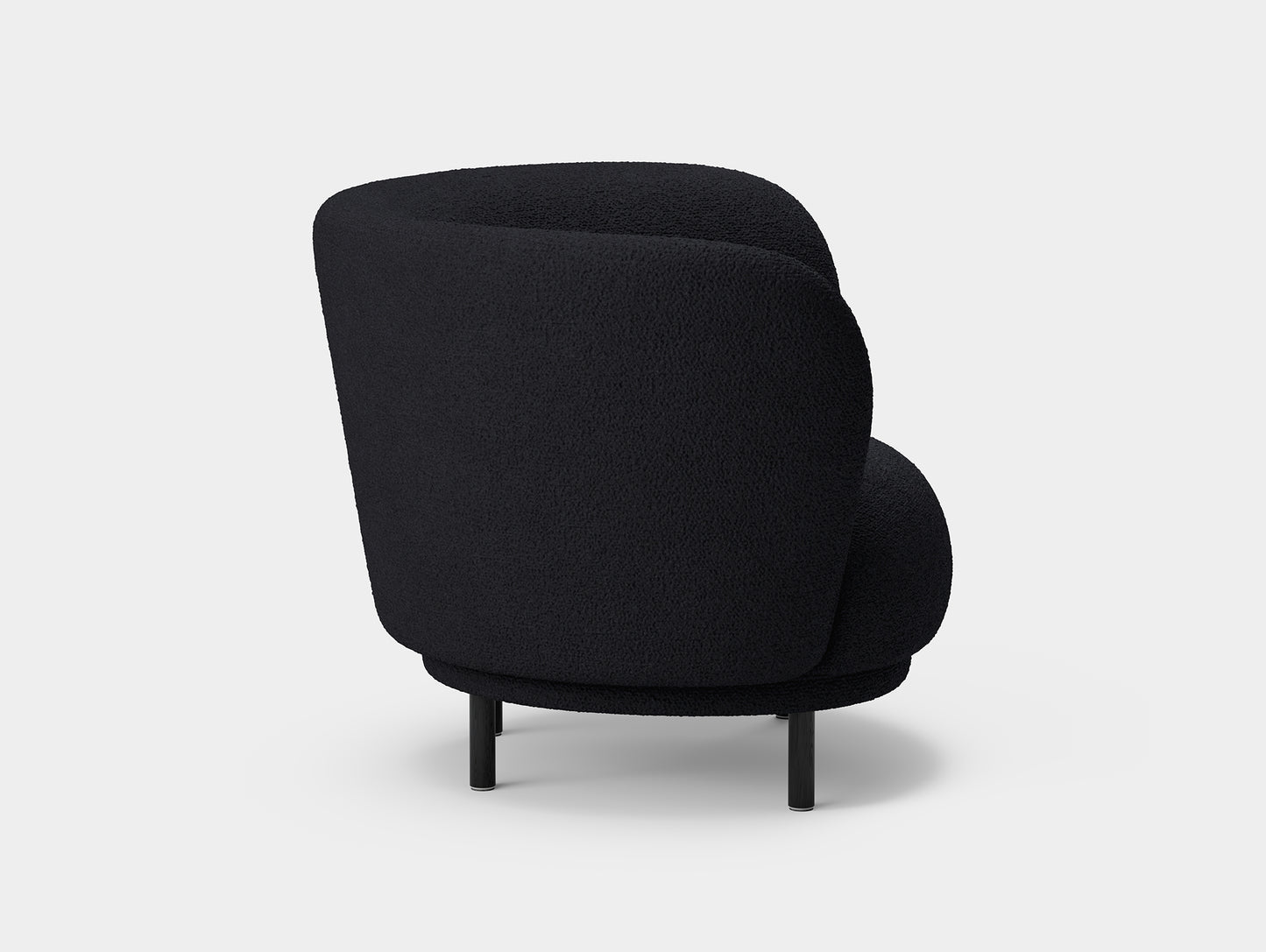 Dandy Armchair by Massproductions - Storr Coal 0157 / Black Oak