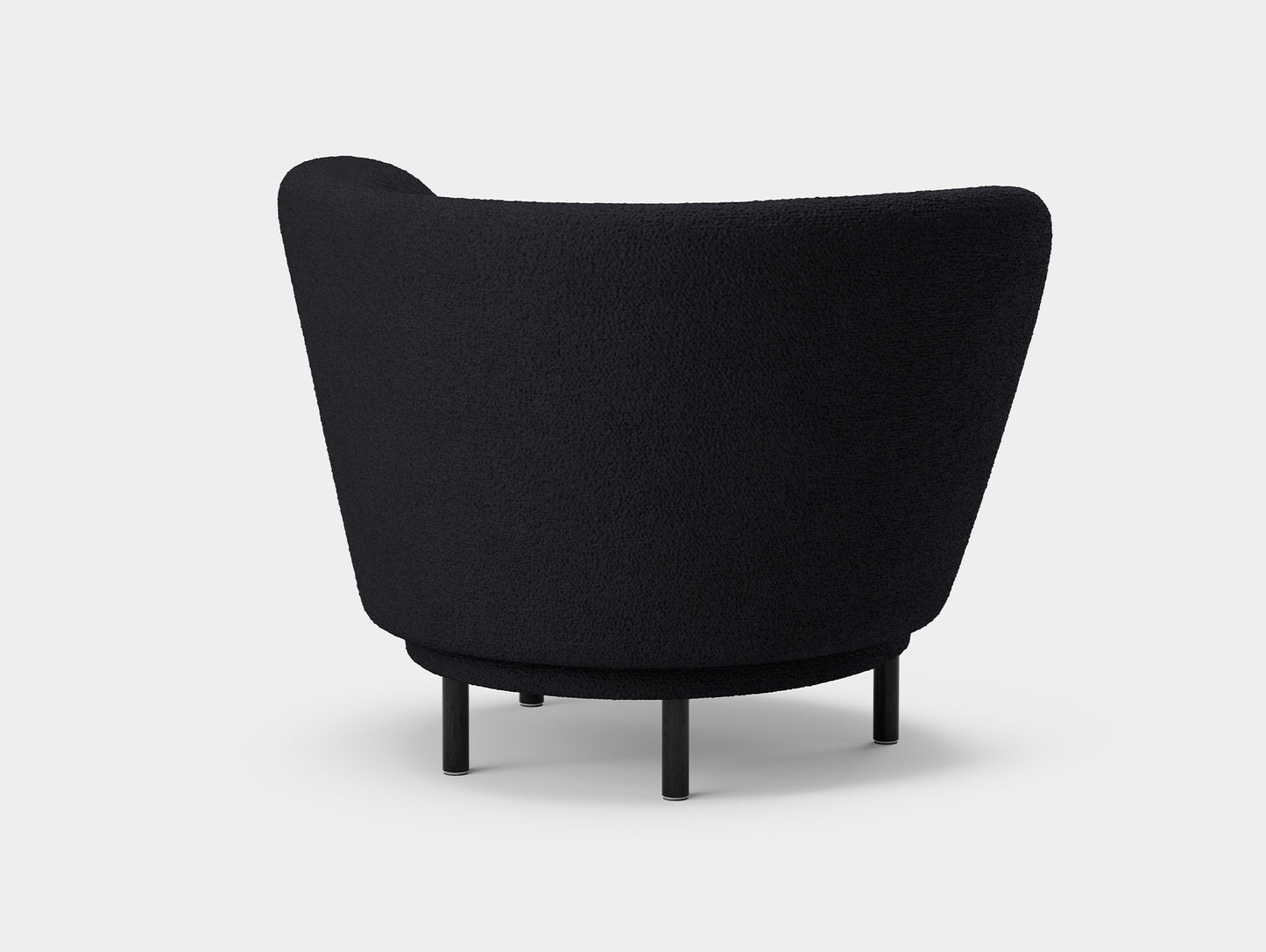 Dandy Armchair by Massproductions - Storr Coal 0157 / Black Oak