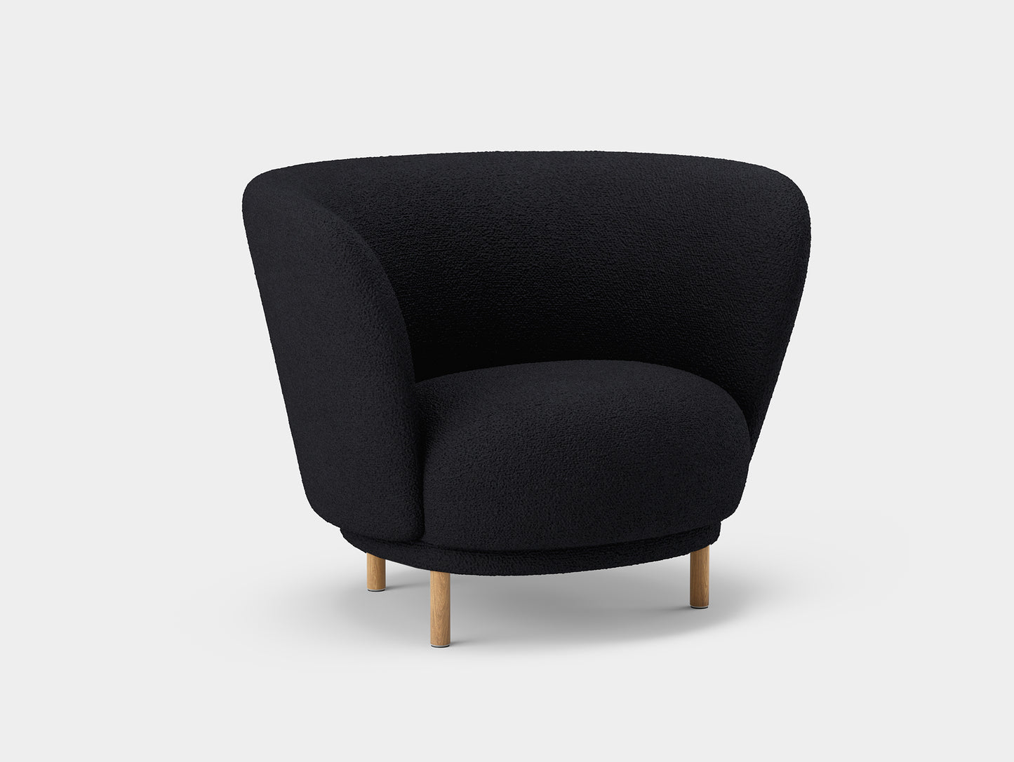 Dandy Armchair by Massproductions - Storr Coal 0157 / Natural Oak